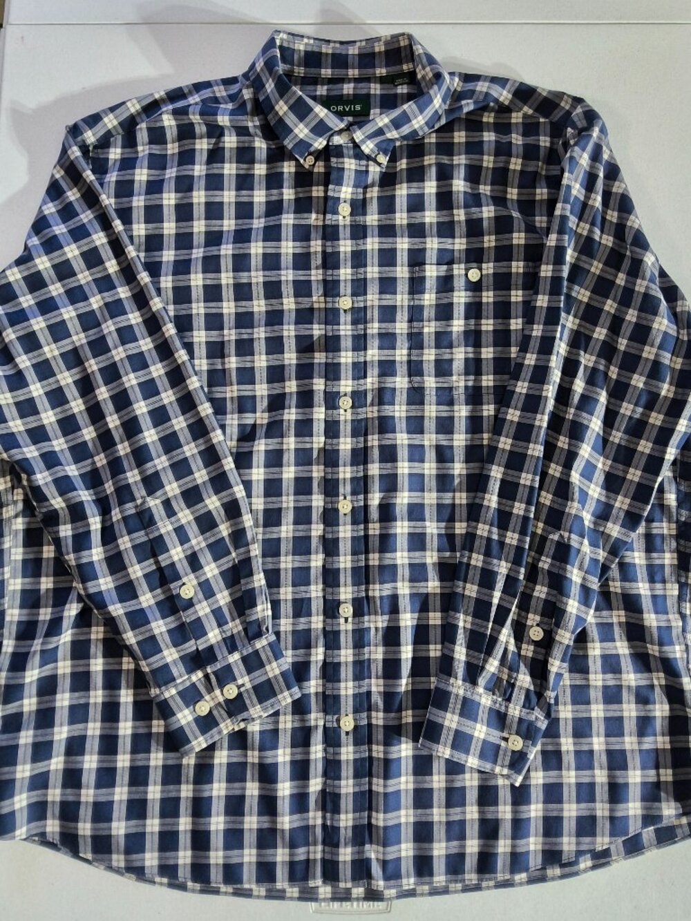 Orvis Mens XXL long sleeve cotton blend shirt long sleeve